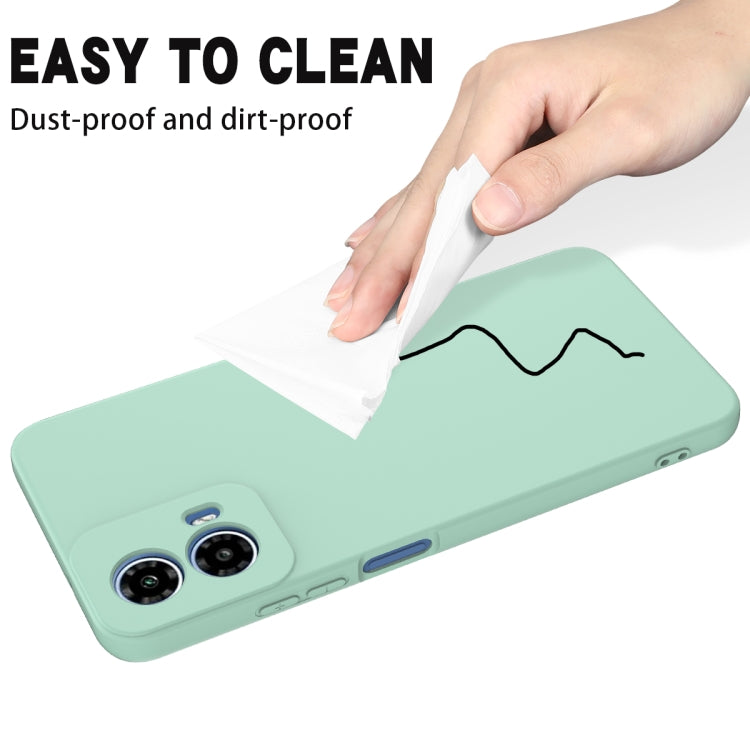For Motorola Moto G34 Pure Color Liquid Silicone Shockproof Phone Case(Green) - Motorola Cases by PMC TechLife | Online Shopping South Africa | PMC TechLife | Buy Now Pay Later Mobicred