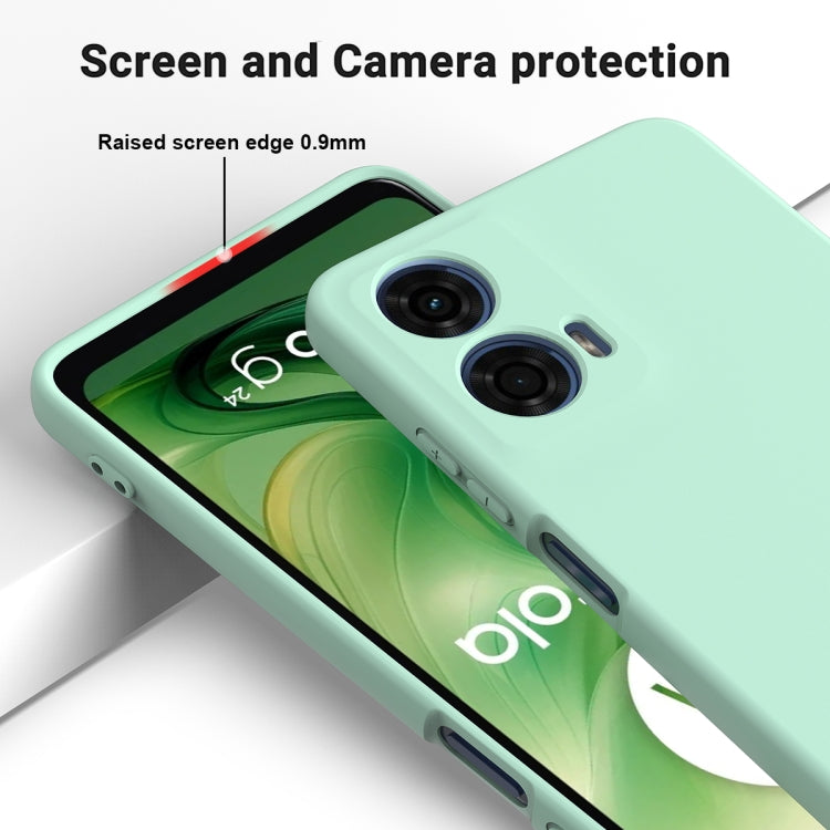 For Motorola Moto G24 Power Pure Color Liquid Silicone Shockproof Phone Case(Green) - Motorola Cases by PMC TechLife | Online Shopping South Africa | PMC TechLife | Buy Now Pay Later Mobicred