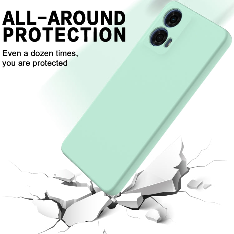 For Motorola Moto G24 Power Pure Color Liquid Silicone Shockproof Phone Case(Green) - Motorola Cases by PMC TechLife | Online Shopping South Africa | PMC TechLife | Buy Now Pay Later Mobicred