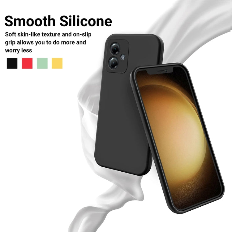 For Motorola Moto G64 Pure Color Liquid Silicone Shockproof Phone Case(Black) - Motorola Cases by PMC TechLife | Online Shopping South Africa | PMC TechLife | Buy Now Pay Later Mobicred