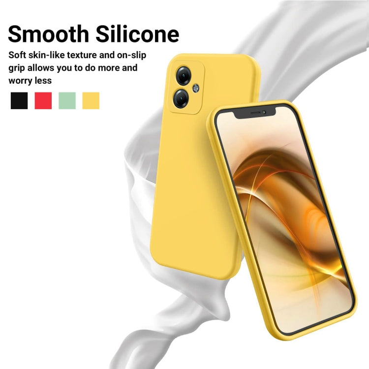 For Motorola Moto G64 Solid Color Liquid Silicone Dropproof Full Coverage Phone Case(Yellow) - Motorola Cases by PMC TechLife | Online Shopping South Africa | PMC TechLife | Buy Now Pay Later Mobicred