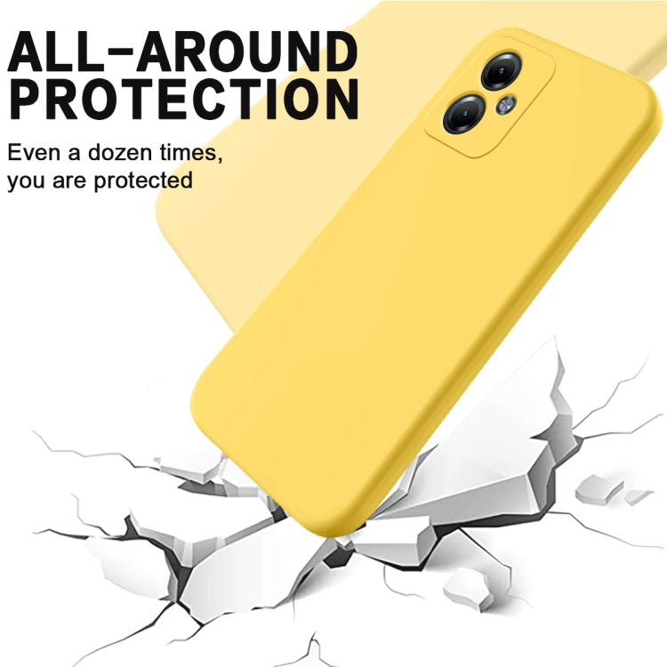 For Motorola Moto G64 Solid Color Liquid Silicone Dropproof Full Coverage Phone Case(Yellow) - Motorola Cases by PMC TechLife | Online Shopping South Africa | PMC TechLife | Buy Now Pay Later Mobicred