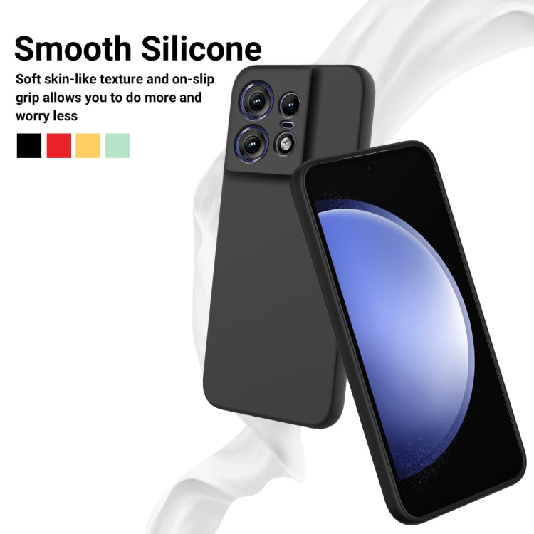 For Motorola Edge 50 Pro Solid Color Liquid Silicone Dropproof Full Coverage Phone Case(Black) - free shipping - PMC TechLife - Order now!