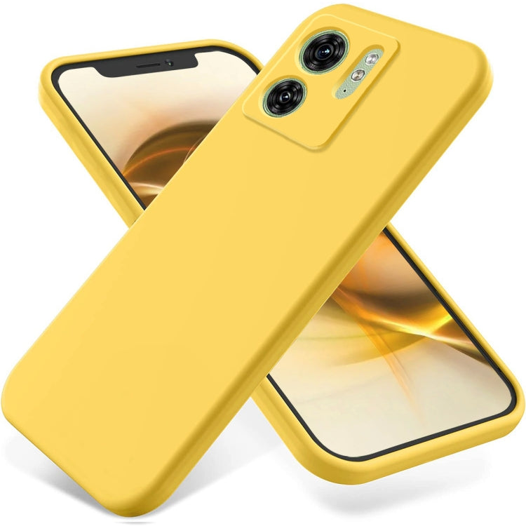 For Motorola Edge 2023 Solid Color Liquid Silicone Dropproof Full Coverage Phone Case(Yellow) - free shipping - PMC TechLife - Order now!