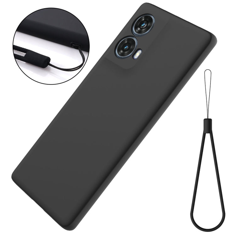 For Motorola Moto G85 Solid Color Liquid Silicone Dropproof Full Coverage Phone Case(Black) - free shipping - PMC TechLife - Order now!