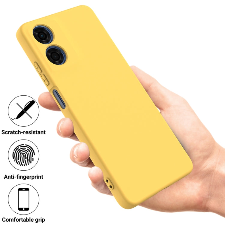 For Motorola Moto E14 Solid Color Liquid Silicone Dropproof Full Coverage Phone Case(Yellow) - free shipping - PMC TechLife - Order now!