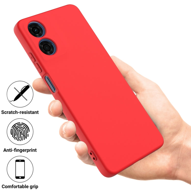 For Motorola Moto E14 Solid Color Liquid Silicone Dropproof Full Coverage Phone Case(Red) - free shipping - PMC TechLife - Order now!
