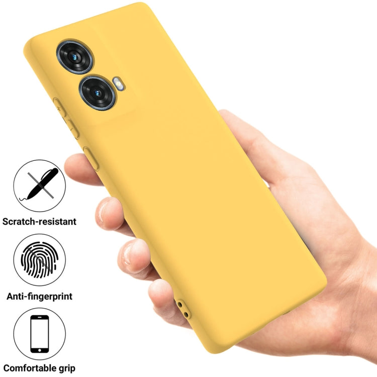 For Motorola S50 Neo Solid Color Liquid Silicone Dropproof Full Coverage Phone Case(Yellow) - free shipping - PMC TechLife - Order now!