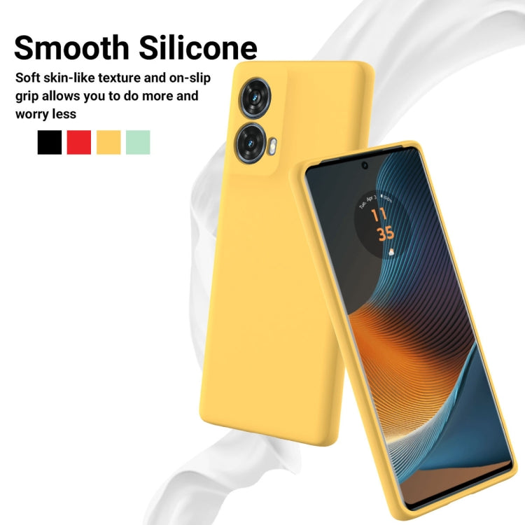 For Motorola S50 Neo Solid Color Liquid Silicone Dropproof Full Coverage Phone Case(Yellow) - free shipping - PMC TechLife - Order now!