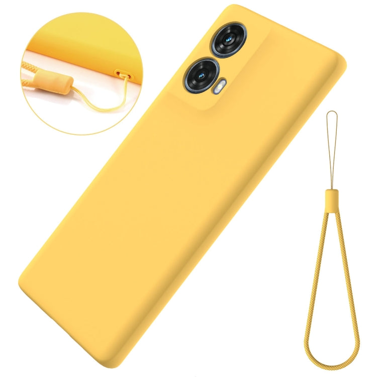 For Motorola S50 Neo Solid Color Liquid Silicone Dropproof Full Coverage Phone Case(Yellow) - free shipping - PMC TechLife - Order now!