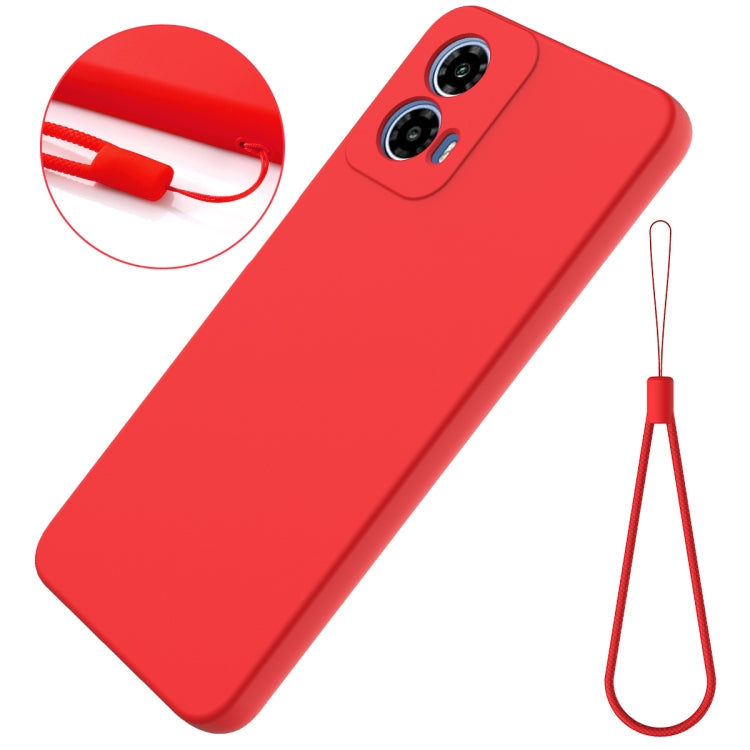 For Motorola Moto G Power 2024 Solid Color Liquid Silicone Dropproof Full Coverage Phone Case(Red) - free shipping - PMC Jewellery - Order now!