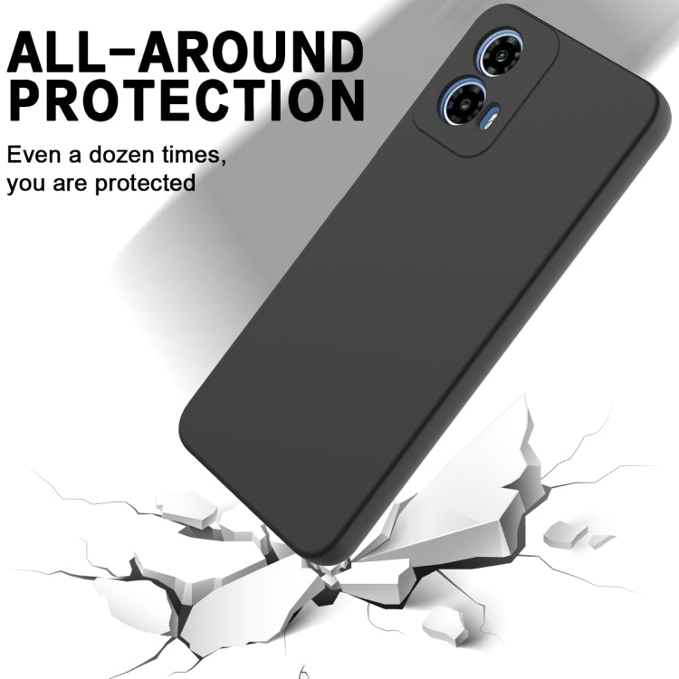 For Motorola Moto G45 Solid Color Liquid Silicone Dropproof Full Coverage Phone Case(Black) - free shipping - PMC TechLife - Order now!