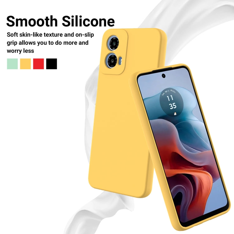 For Motorola Moto G45 Solid Color Liquid Silicone Dropproof Full Coverage Phone Case(Yellow) - free shipping - PMC TechLife - Order now!