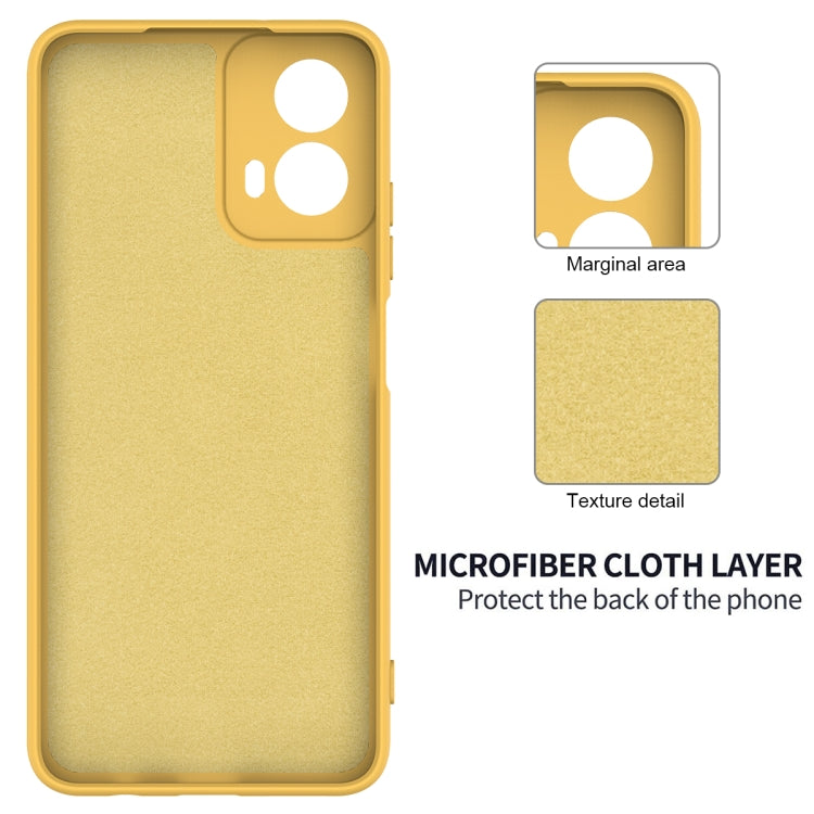 For Motorola Moto G45 Solid Color Liquid Silicone Dropproof Full Coverage Phone Case(Yellow) - free shipping - PMC TechLife - Order now!