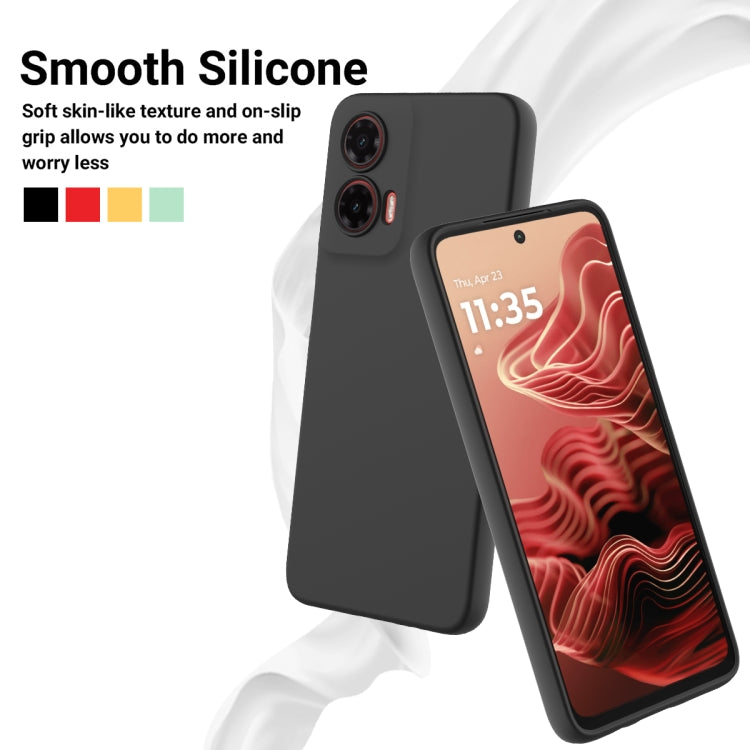 For Motorola Moto G35 Solid Color Liquid Silicone Dropproof Full Coverage Phone Case(Black) - free shipping - PMC TechLife - Order now!