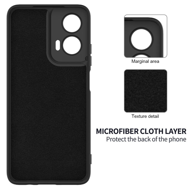 For Motorola Moto G35 Solid Color Liquid Silicone Dropproof Full Coverage Phone Case(Black) - free shipping - PMC TechLife - Order now!