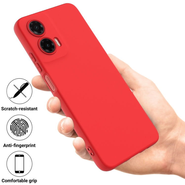 For Motorola Moto G35 Solid Color Liquid Silicone Dropproof Full Coverage Phone Case(Red) - free shipping - PMC TechLife - Order now!
