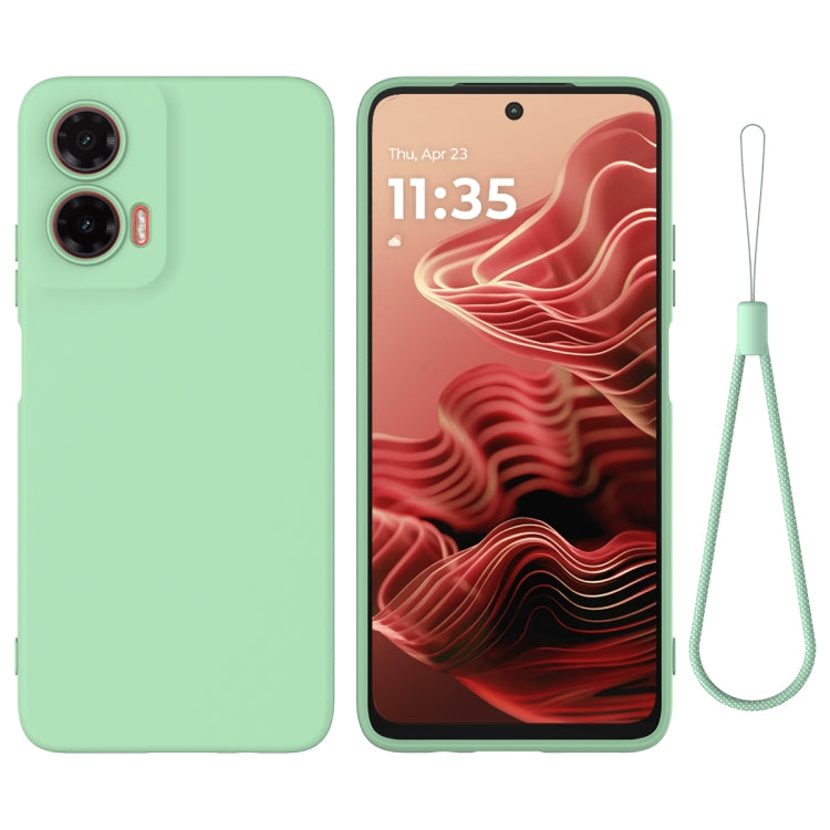 For Motorola Moto G35 Solid Color Liquid Silicone Dropproof Full Coverage Phone Case(Green) - free shipping - PMC TechLife - Order now!