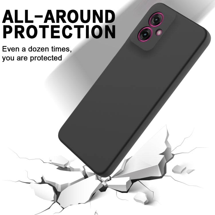 For Motorola Moto G55 Solid Color Liquid Silicone Dropproof Full Coverage Phone Case(Black) - free shipping - PMC TechLife - Order now!