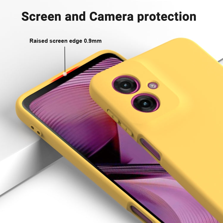 For Motorola Moto G55 Solid Color Liquid Silicone Dropproof Full Coverage Phone Case(Yellow) - free shipping - PMC TechLife - Order now!