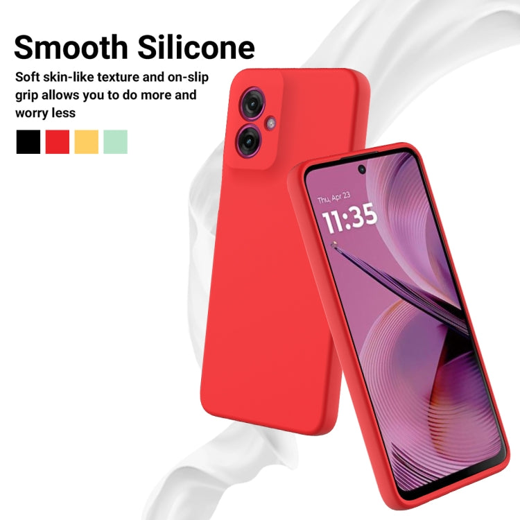 For Motorola Moto G55 Solid Color Liquid Silicone Dropproof Full Coverage Phone Case(Red) - free shipping - PMC TechLife - Order now!