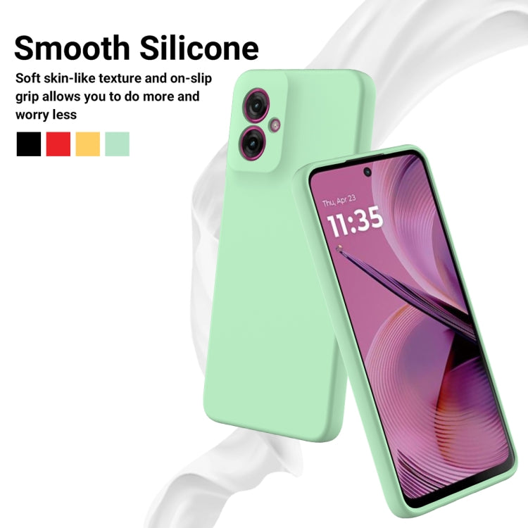 For Motorola Moto G55 Solid Color Liquid Silicone Dropproof Full Coverage Phone Case(Green) - free shipping - PMC TechLife - Order now!