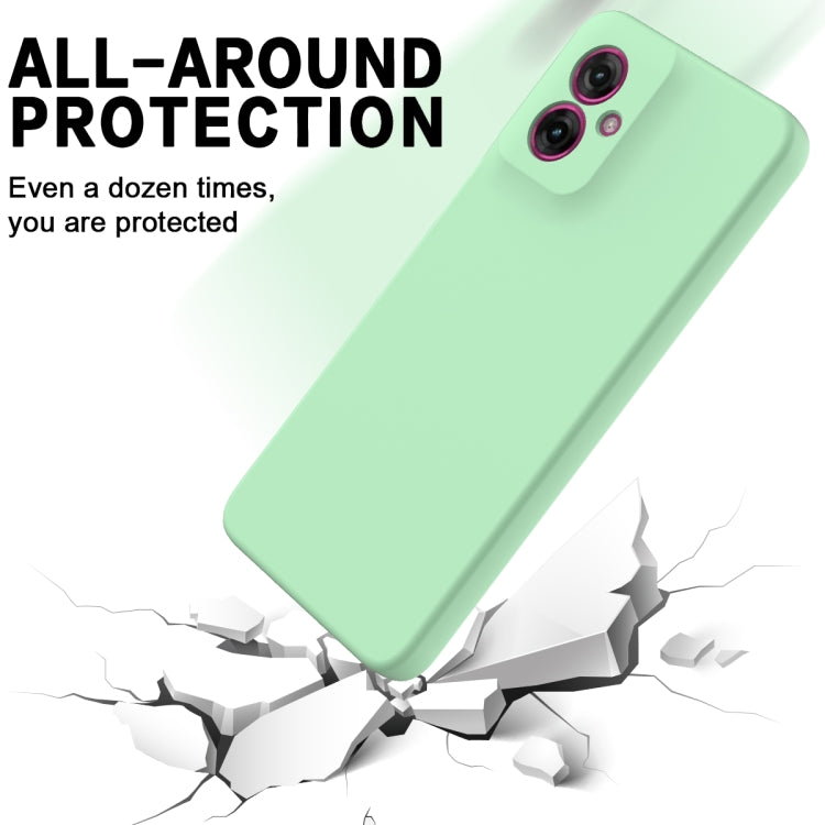 For Motorola Moto G55 Solid Color Liquid Silicone Dropproof Full Coverage Phone Case(Green) - free shipping - PMC TechLife - Order now!