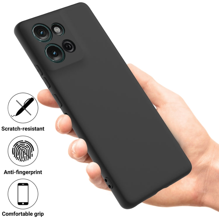 For Motorola Moto G75 Solid Color Liquid Silicone Dropproof Full Coverage Phone Case(Black) - free shipping - PMC TechLife - Order now!
