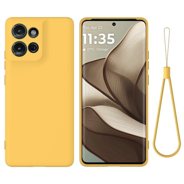 For Motorola Moto G75 Solid Color Liquid Silicone Dropproof Full Coverage Phone Case(Yellow) - free shipping - PMC TechLife - Order now!