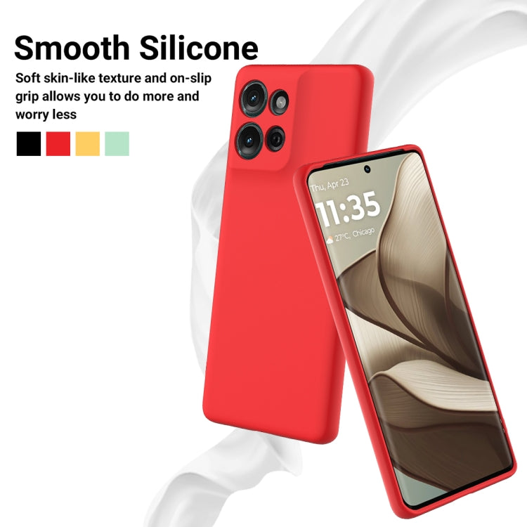 For Motorola Moto G75 Solid Color Liquid Silicone Dropproof Full Coverage Phone Case(Red) - free shipping - PMC TechLife - Order now!