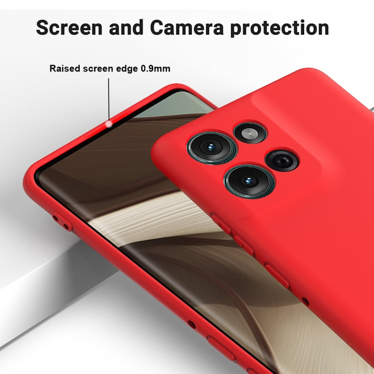 For Motorola Moto G75 Solid Color Liquid Silicone Dropproof Full Coverage Phone Case(Red) - free shipping - PMC TechLife - Order now!