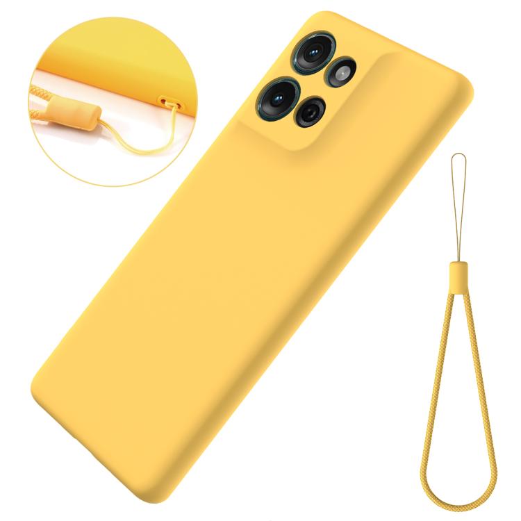 For Motorola Moto G Play 2025 Solid Color Liquid Silicone Dropproof Full Coverage Phone Case(Yellow) - free shipping - PMC TechLife - Order now!