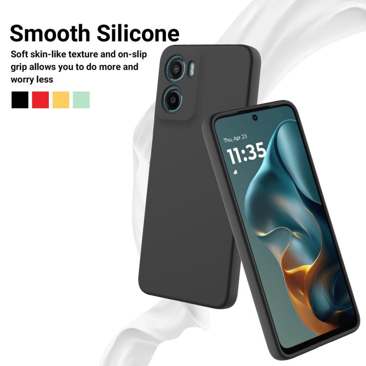 For Motorola Moto G05 / E15 Solid Color Liquid Silicone Dropproof Full Coverage Phone Case(Black) - free shipping - PMC TechLife - Order now!