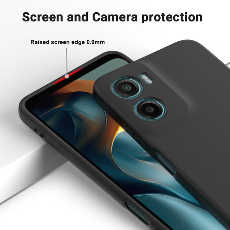For Motorola Moto G05 / E15 Solid Color Liquid Silicone Dropproof Full Coverage Phone Case(Black) - free shipping - PMC TechLife - Order now!
