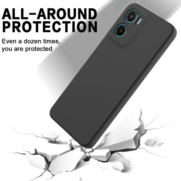 For Motorola Moto G05 / E15 Solid Color Liquid Silicone Dropproof Full Coverage Phone Case(Black) - free shipping - PMC TechLife - Order now!
