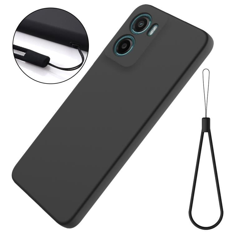 For Motorola Moto G05 / E15 Solid Color Liquid Silicone Dropproof Full Coverage Phone Case(Black) - free shipping - PMC TechLife - Order now!