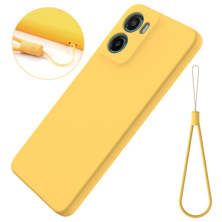 For Motorola Moto G05 / E15 Solid Color Liquid Silicone Dropproof Full Coverage Phone Case(Yellow) - free shipping - PMC TechLife - Order now!