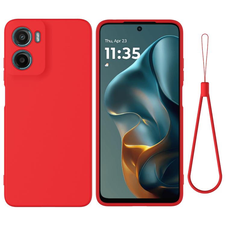 For Motorola Moto G05 / E15 Solid Color Liquid Silicone Dropproof Full Coverage Phone Case(Red) - free shipping - PMC TechLife - Order now!
