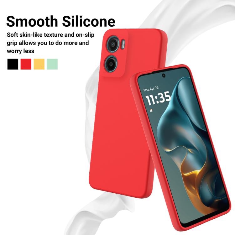 For Motorola Moto G05 / E15 Solid Color Liquid Silicone Dropproof Full Coverage Phone Case(Red) - free shipping - PMC TechLife - Order now!