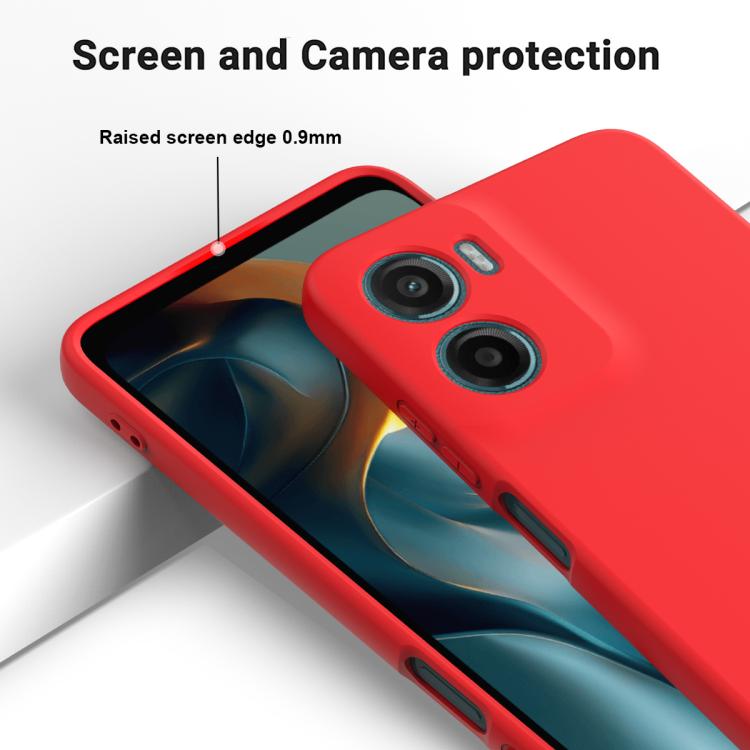 For Motorola Moto G05 / E15 Solid Color Liquid Silicone Dropproof Full Coverage Phone Case(Red) - free shipping - PMC TechLife - Order now!