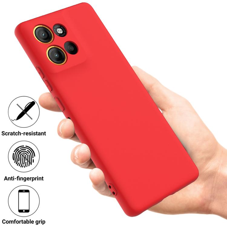 For Motorola Moto G15 Solid Color Liquid Silicone Dropproof Full Coverage Phone Case(Red) - free shipping - PMC TechLife - Order now!