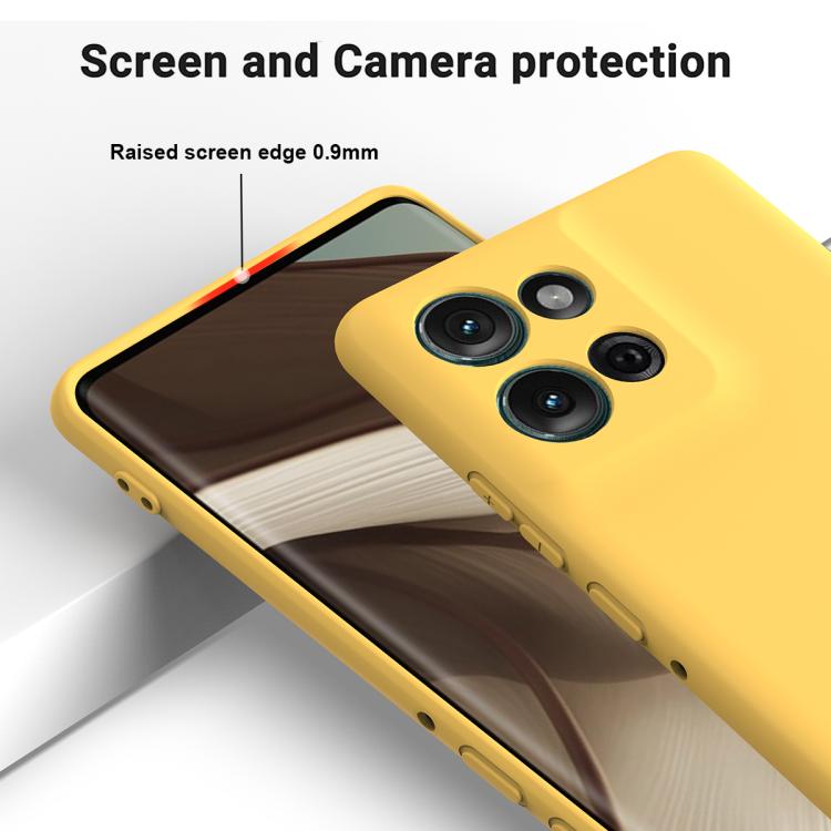 For Motorola Moto G 2025 Solid Color Liquid Silicone Dropproof Full Coverage Phone Case(Yellow) - free shipping - PMC TechLife - Order now!