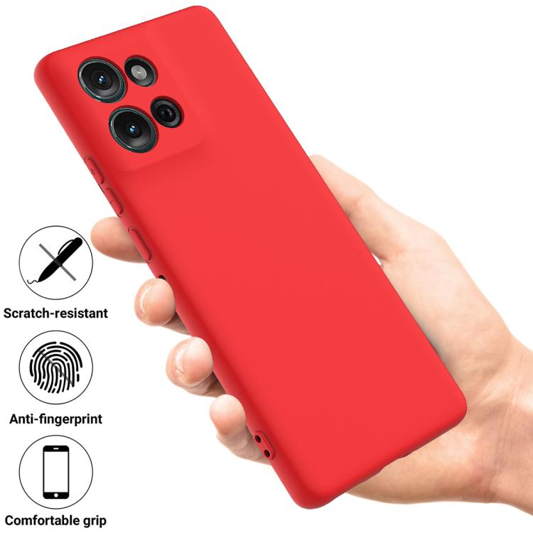 For Motorola Moto G 2025 Solid Color Liquid Silicone Dropproof Full Coverage Phone Case(Red) - free shipping - PMC TechLife - Order now!