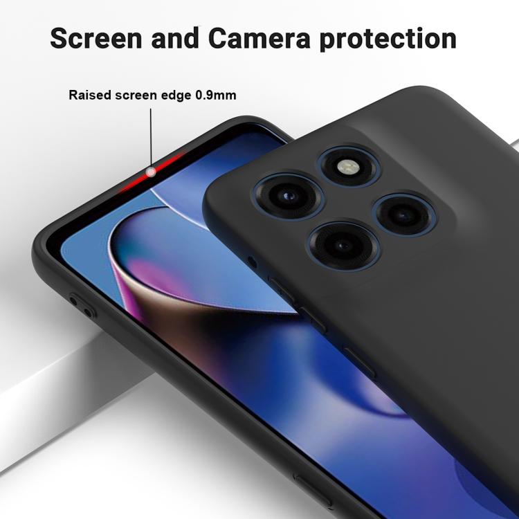 For Motorola Moto G Stylus 5G 2025 Solid Color Liquid Silicone Dropproof Full Coverage Phone Case(Black) - free shipping - PMC TechLife - Order now!