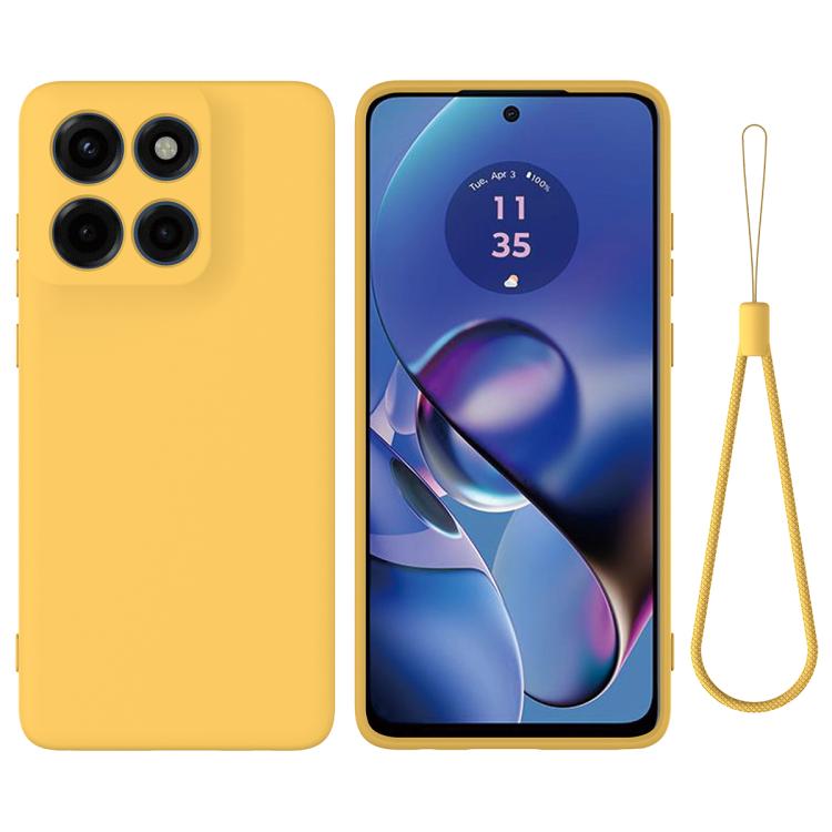 For Motorola Moto G Stylus 5G 2025 Solid Color Liquid Silicone Dropproof Full Coverage Phone Case(Yellow) - free shipping - PMC TechLife - Order now!