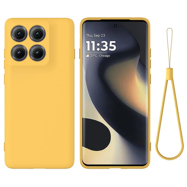 For Motorola Edge 5G 2025 Solid Color Liquid Silicone Dropproof Full Coverage Phone Case(Yellow) - free shipping - PMC TechLife - Order now!