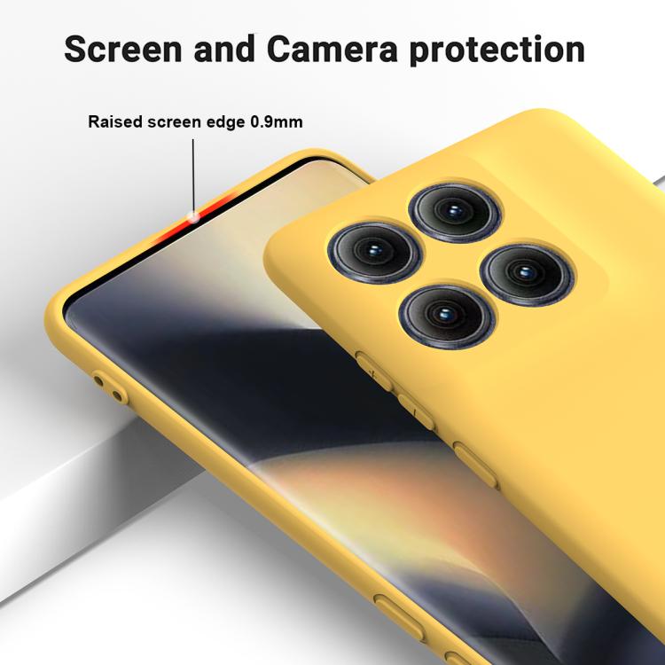 For Motorola Edge 5G 2025 Solid Color Liquid Silicone Dropproof Full Coverage Phone Case(Yellow) - free shipping - PMC TechLife - Order now!
