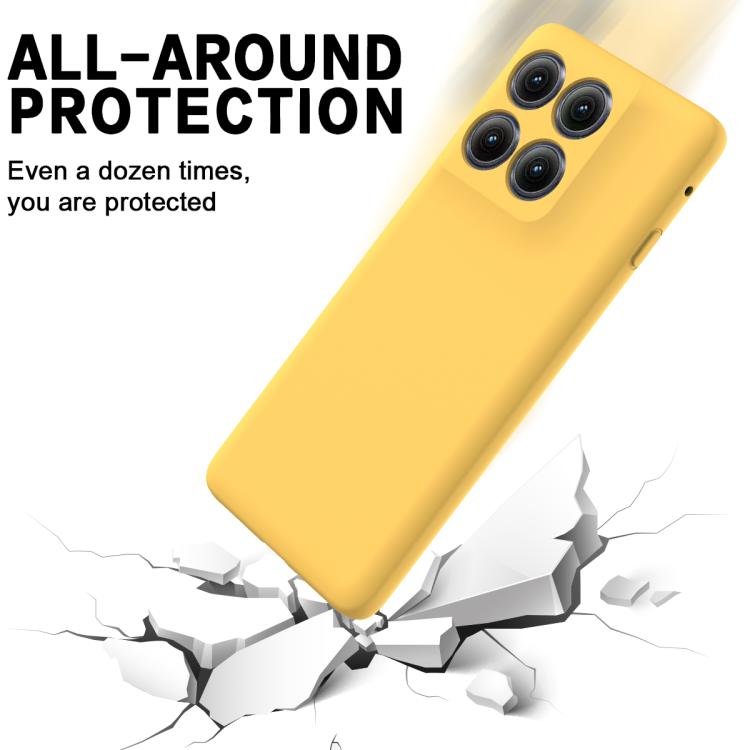 For Motorola Edge 5G 2025 Solid Color Liquid Silicone Dropproof Full Coverage Phone Case(Yellow) - free shipping - PMC TechLife - Order now!