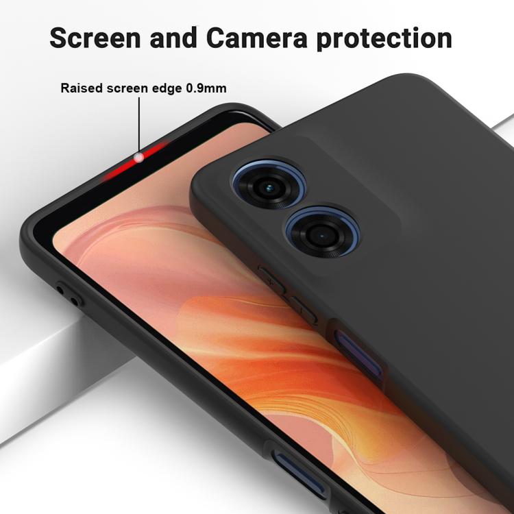 For Motorola Moto G04S 4G / E14 4G Solid Color Liquid Silicone Dropproof Full Coverage Phone Case(Black) - free shipping - PMC TechLife - Order now!