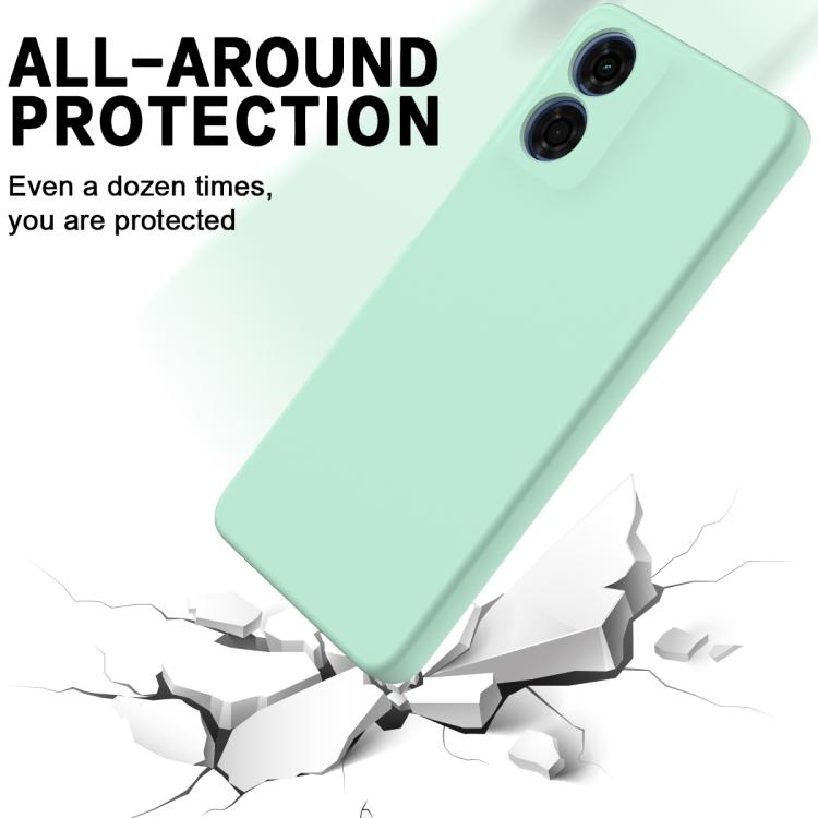 For Motorola Moto G04S 4G / E14 4G Solid Color Liquid Silicone Dropproof Full Coverage Phone Case(Green) - free shipping - PMC TechLife - Order now!